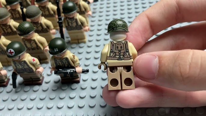 Lego ww2 minifigures Soldat Militaire américain parachutistes D