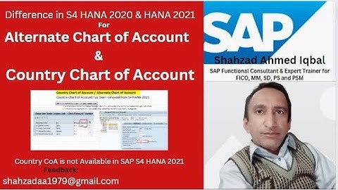 Alternate Chart of Account in SAP| Country Chart of Account in SAP FI| Configuration of Country CoA