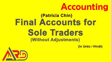 Final Accounts for Sole Traders (without adjustment) | Urdu