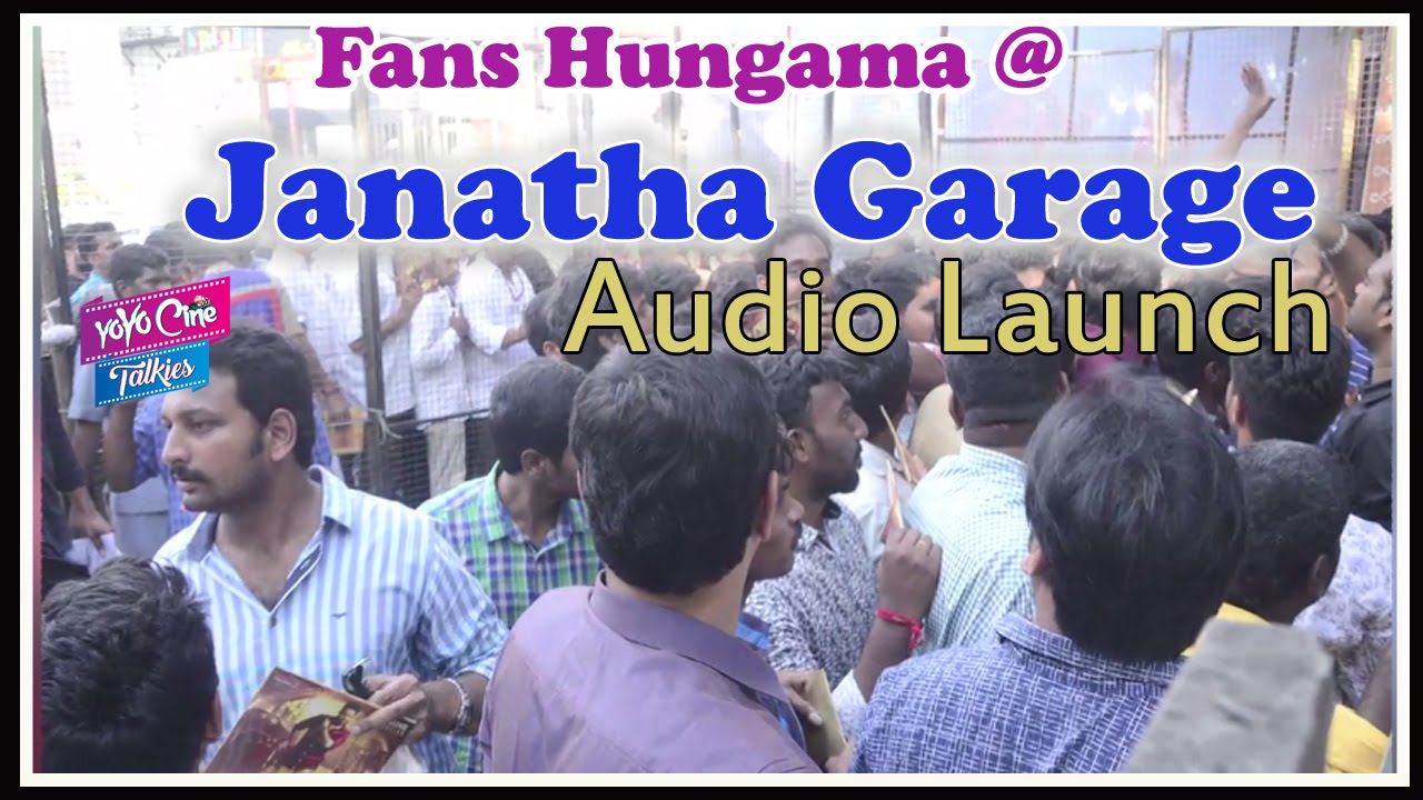 Fans Hungama at Janatha Garage Audio Launch || YOYO Cine Talkies