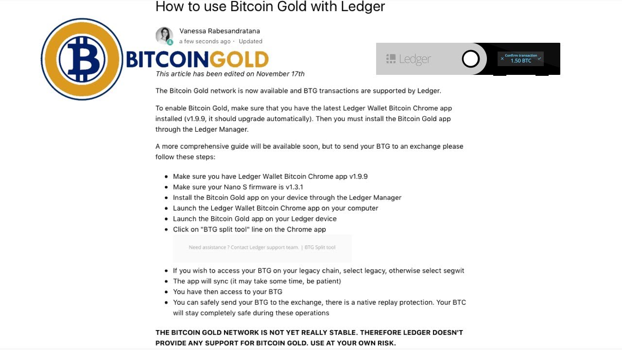 The Complete Guide To Claiming Bitcoin Gold On Ledger Nano S