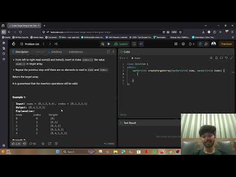 LeetCode 1389 | Create Target Array in the Given Order | C++ Solution
