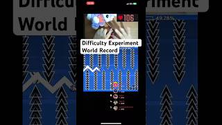 Difficulty Experiment World Record #shorts #gd #geometrydashgameplay #impossible #level