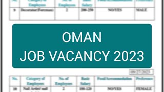 Oman Jobs Vacancy 2023 | Gulf Jobs Vacancy 2023