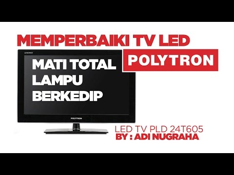 Tv Polytron U Slim Lampu Indikator Berkedip Cepat Youtube