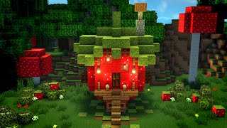 Minecraft | How to Build a Cute Strawberry Fairy Cottage | Aesthetic Survival House Tutorial