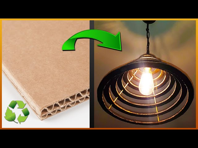 Kartondan Abajur Yapımı – Lamba Yapımı - Avize Yapımı – #DIY - YouTube