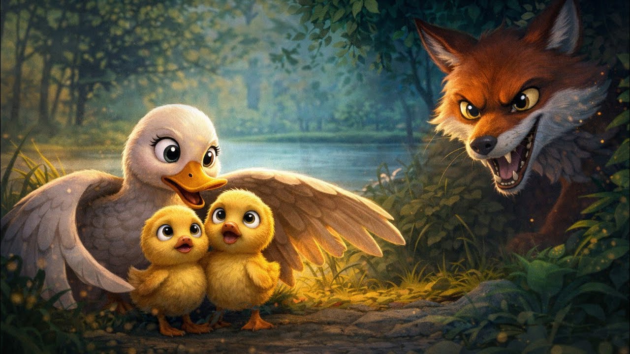 Mother Duck Saves Her Two Ducklings  Emotional Cartoon Story | Kids Moral Story