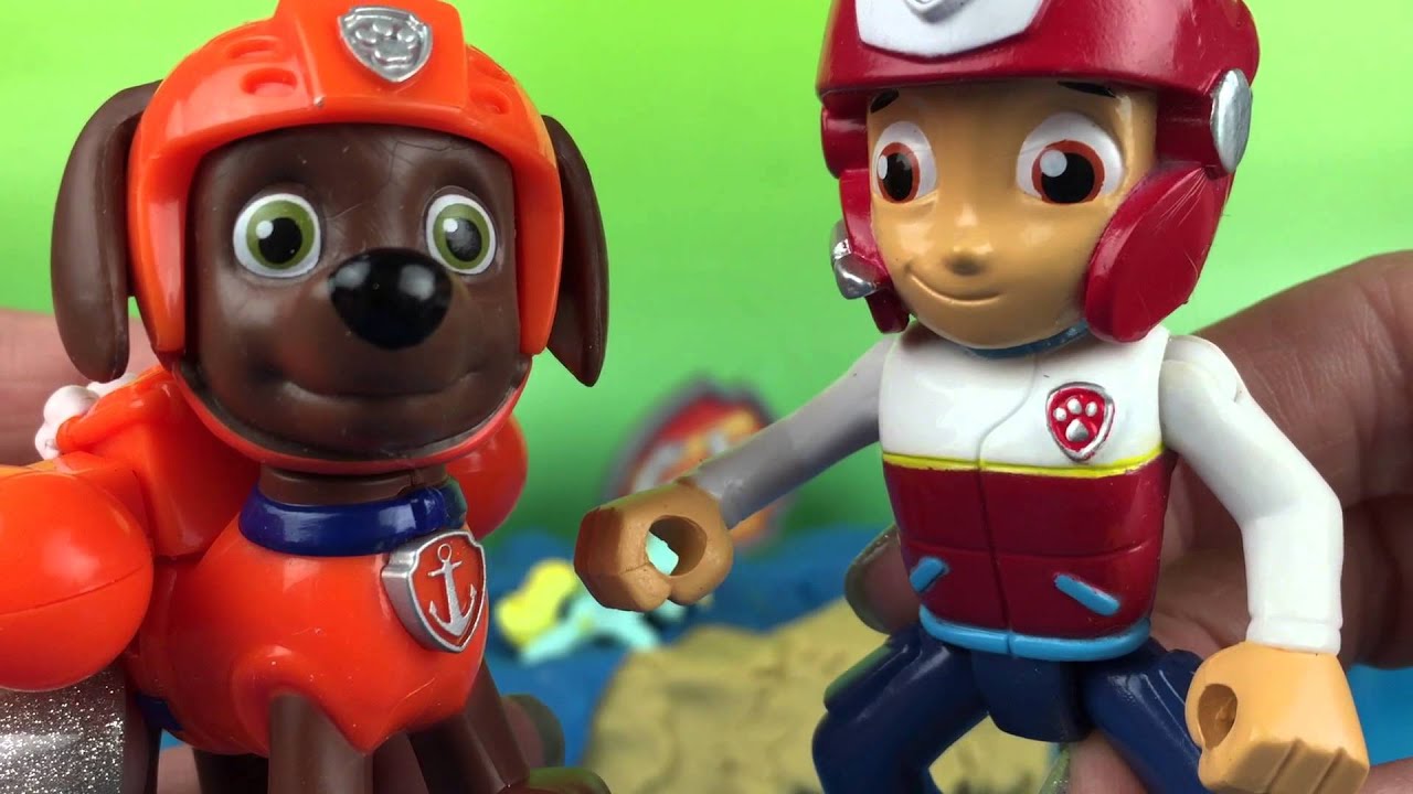 Paw Patrol rescue pups Zuma helps save My Little Pony MLP who is stuck ...