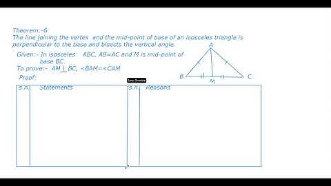 Verification of Properties of Isosceles triangle, Theorem-6