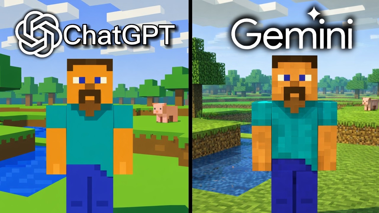 ChatGPT vs Gemini Make Minecraft