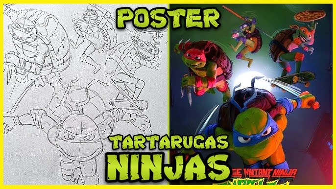 Desenhos e Imagens Tartarugas Ninjas para Colorir e Imprimir