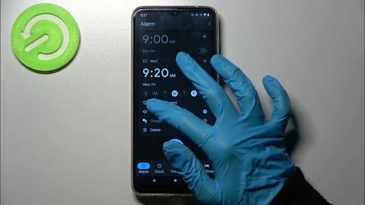 How to Set Up Alarm Clock on MOTOROLA Moto G50 Clock Settings YouTube