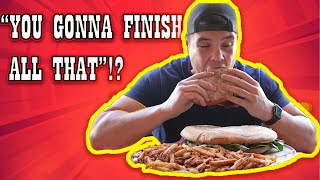 5 LB GOLIATH BURGER CHALLENGE AT ADAM'S RIB SMOKEHOUSE |Salem, OR|