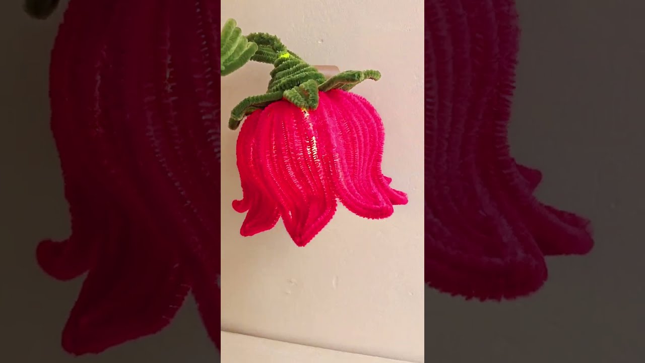 Лампа в форме тюльпана своими руками из проволоки для чистки трубок | Простая идея для изготовлен...