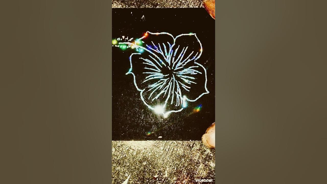 Drawing Ez Hibiscus flower on scratchboard Timelapse YouTube