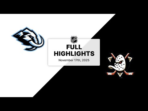 NHL Highlights | Mammoth vs. Ducks | November 17, 2025