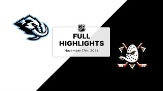 Download Lagu NHL Highlights | Mammoth vs. Ducks | November 17, 2025 MP3