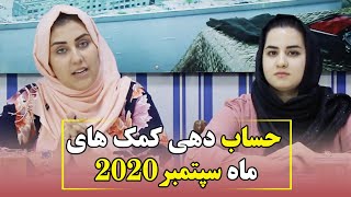 حساب دهی کمک های آبی میدیا ماه سپتمبر2020 مبلغ (1029500) افغانی