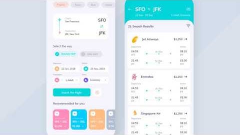 Flutter Airplane ticket reservations App UI 01