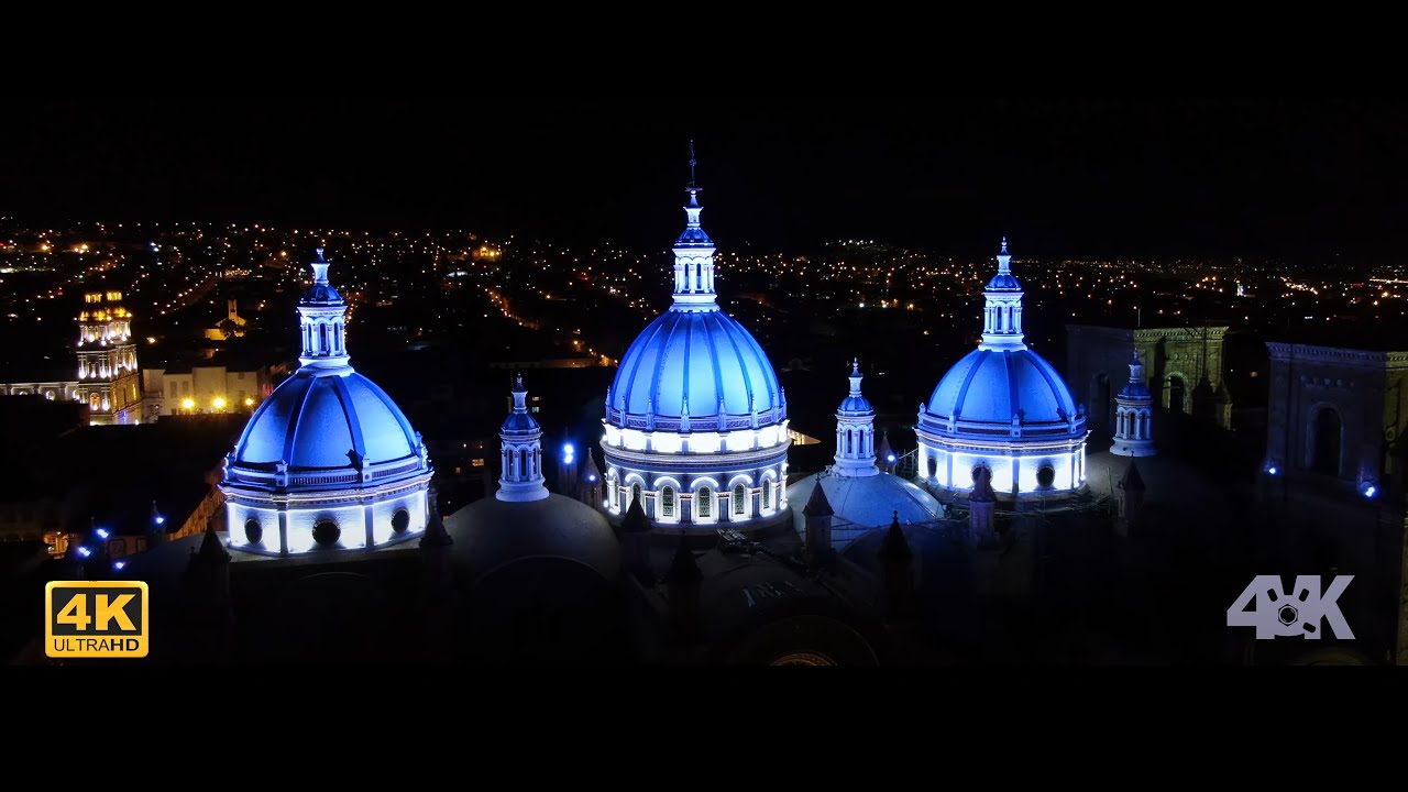 City Cuenca Ecuador Catedral Noche Mavic pro  2020