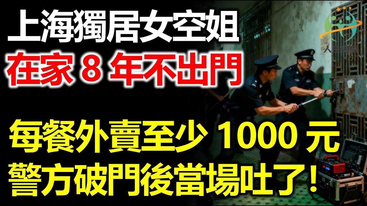 上海一名獨居空姐在家整整8年沒出門，每餐外賣至少點1000元，警方破門後當場吐了！