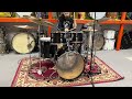 1980s ludwig big beat black cortex drum set