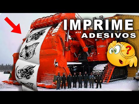 Usei a Maior Máquina do Mundo para imprimir os adesivos (as Mãos 🙌🏻)
