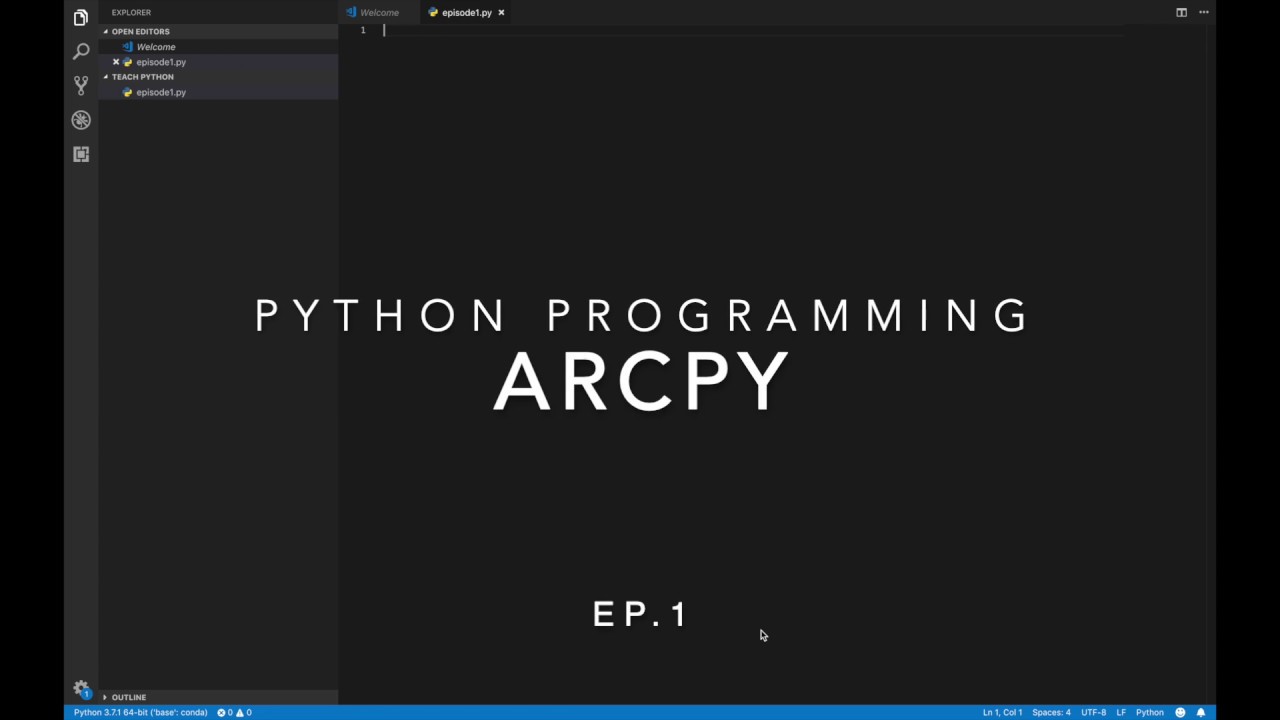 Python Programming Ep.1 - ArcPy - YouTube