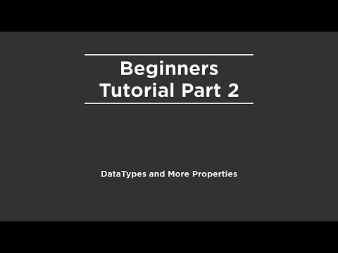 Roblox Studio Beginners Series Part 2 | DataTypes and Properties