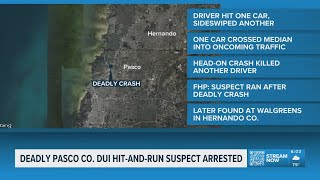 The Florida Highway Patrol arrests a suspect in a deadly Hit-And-Run in Pasco County