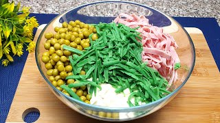 This salad is prepared in just a few minutes! Delicate and with a wonderful combination of products.