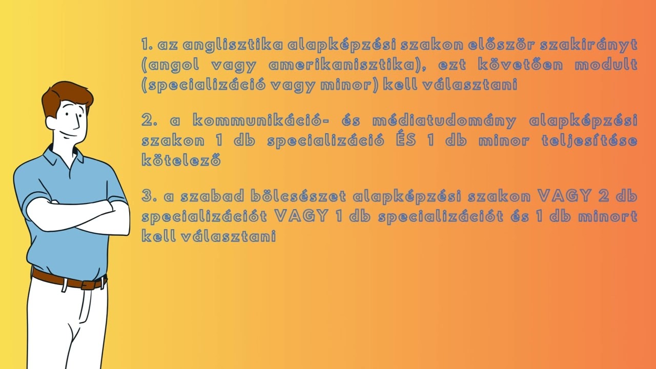 10) Minor, specializáció, szakirány