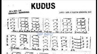 KUDUS arrasemen Yustin Genohon || Teks Lagu Misa || Partitur Lagu Misa