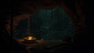 Relaxing In A Riverside Cave - Camping Alone In The Wilderness | Relieve Fatigue, Forget Insomnia 💤