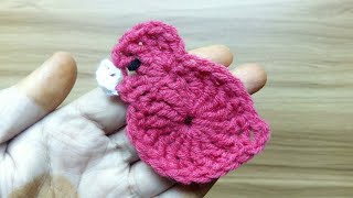 crochet bird applique tutorial