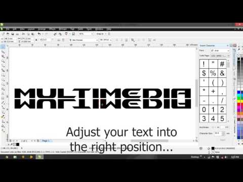 CorelDRAW reflection text tutorials