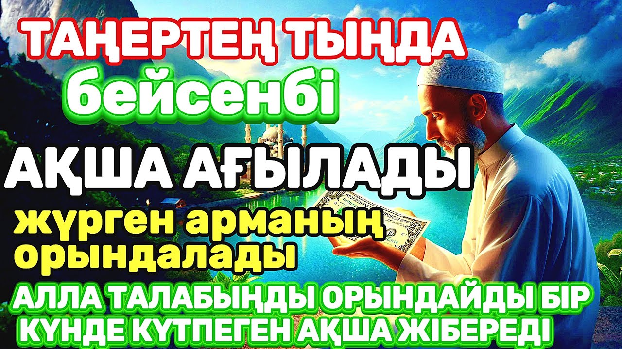 Тыңда Өте күшті дұға бейсенбі, Алла бір күнде ойламаған ақша байлық жібереді, ризығың көбейеді
