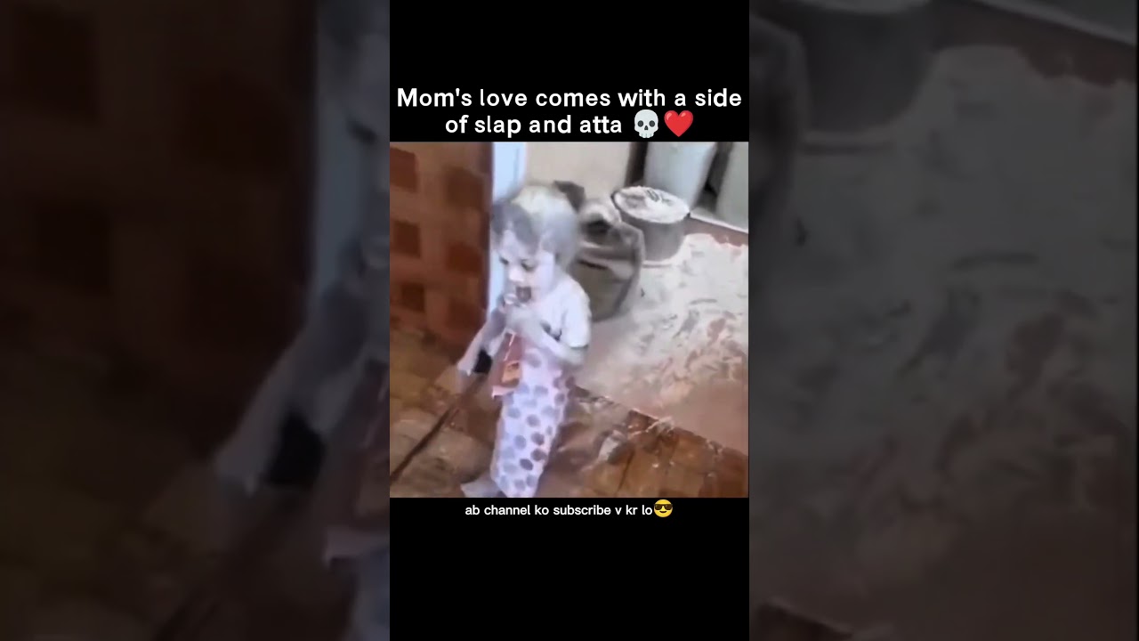 Mom's love comes with a side of slap and atta 💀❤️ 