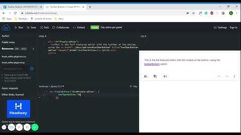 Toolbar Bottom in Froala WYSIWYG Editor V3 - JSFiddle