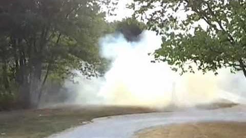 Shockwave 4lb exploding target inside a plastic 55gal drum!