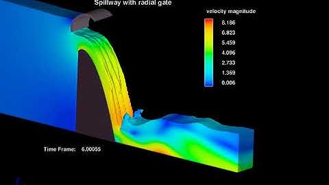 FLOW-3D Spillway with radialgate