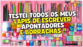 Testei TODOS os Meus Lápis, Apontadores e Borrachas !! 🤯🤯🤯