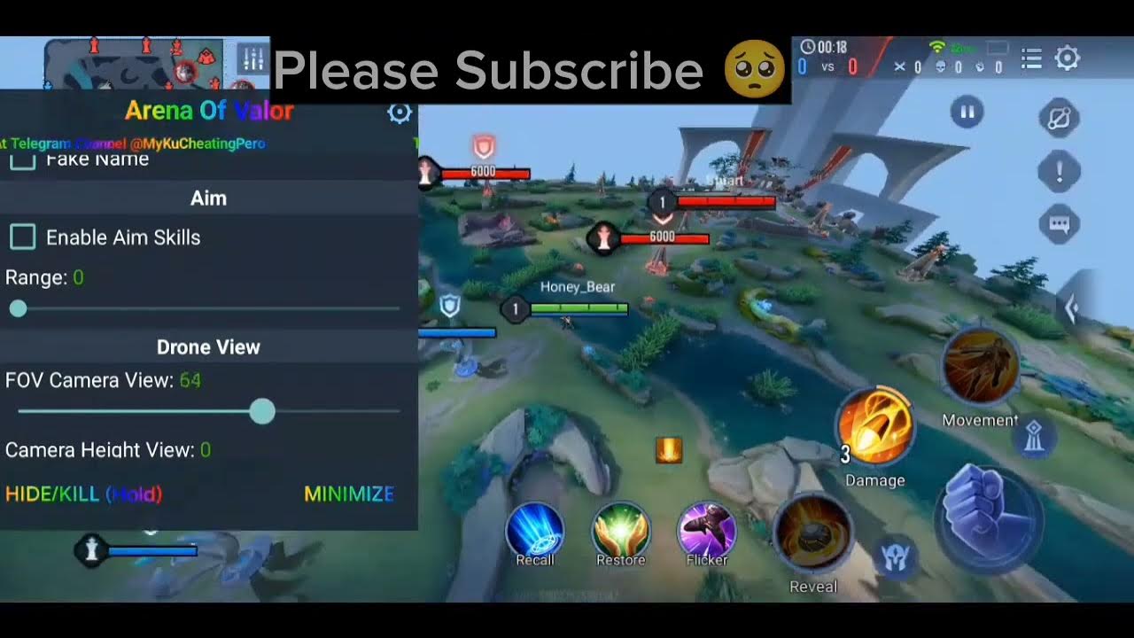 MOD MAPS HACK APK ARENA OF VALOR Hack All Server AOV GLOBAL HACK 1 52 1