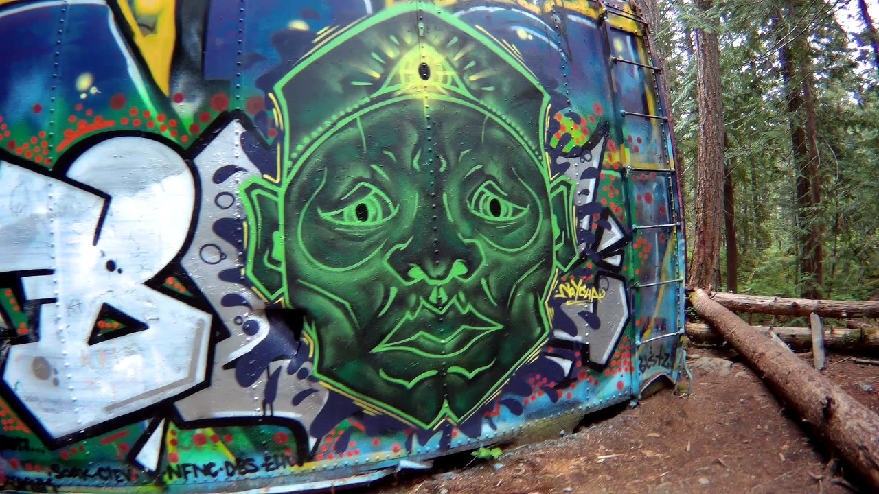 camera iphone 8 plus apk Super Cool Artwork on Wrecked Train Cars near Whistler, British Columbia, Canada: Quad HD
