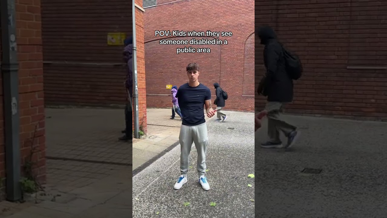 KIDS WHEN THEY SEE SOMEONE DISABLED #comedy #relatable #shorts