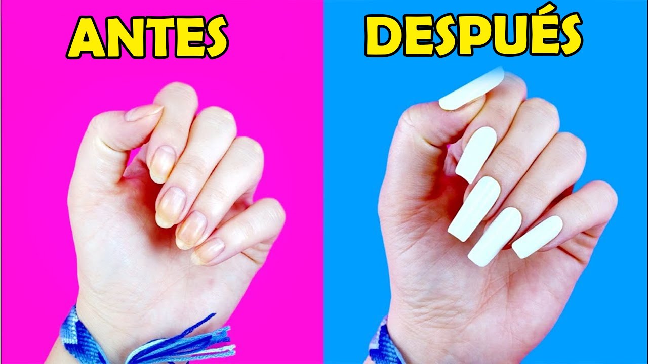 CÓMO HACER UÑAS FALSAS CON MATERIALES QUE TIENES EN CASA#2 (Sin