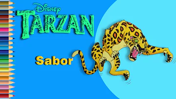 How to draw Sabor from Disney Tarzan | Cam Cartoon