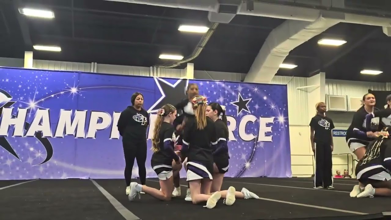 This was my cheer comp I am a flyer and tumbler and I will be on d5.4 next  year