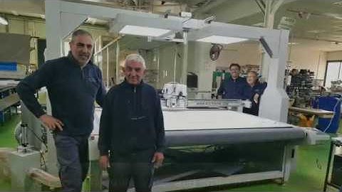 Customer feedback   CNC oscillating knife cutting machine with  projecror